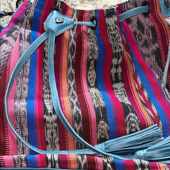 Colorful Striped Fringe Bag - Picture 6 of 6